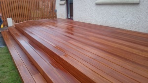 Hardwood Timber Deck for client in Musselburgh, Edinburgh.