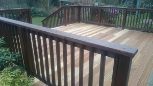 Hardwood timber deck and balustrade